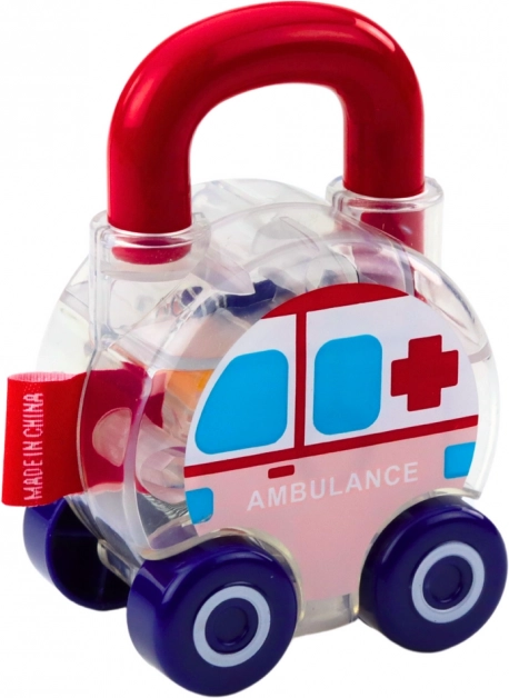 Set educativo di macchinine con chiavi Polizia, Pompieri, Ambulanza
