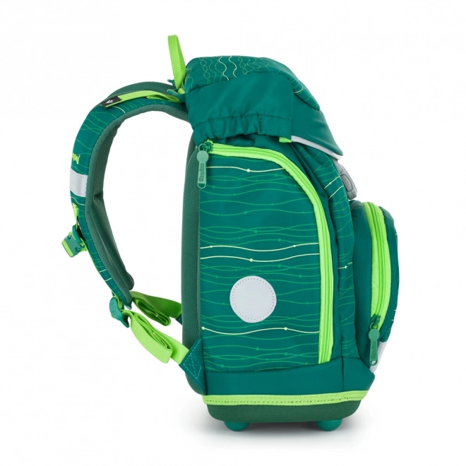 Set 4-Piece OXY Sherpy Green School Backpack