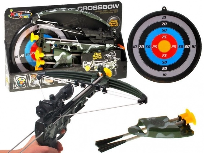 Laser Targeting Crossbow with Target