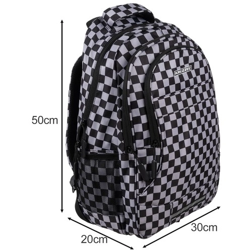 Chessboard Pattern Backpack with Gym Bag 30L