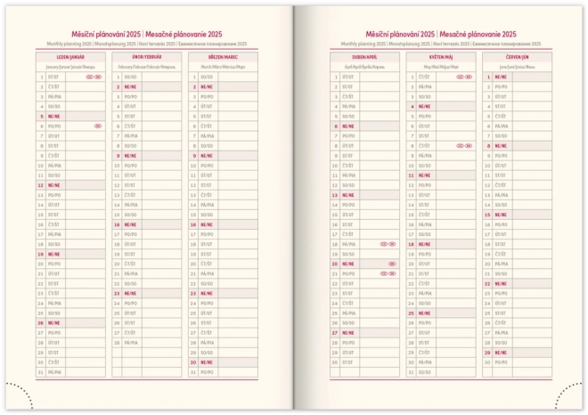 Weekly Planner Vellum 2025 Blue