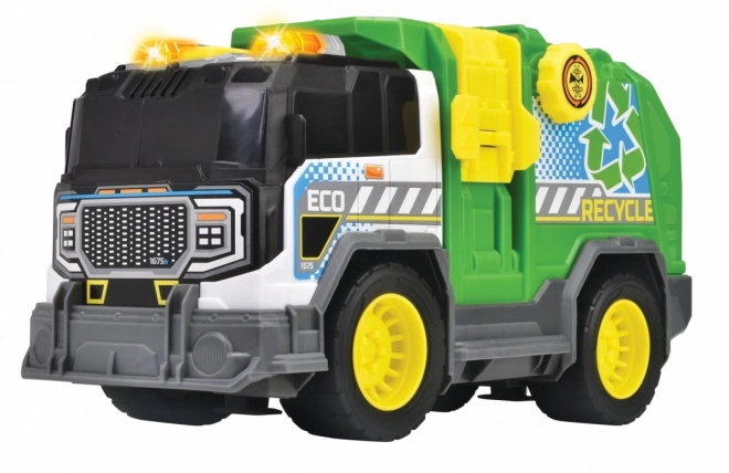 Green Garbage Truck with Lights and Sounds