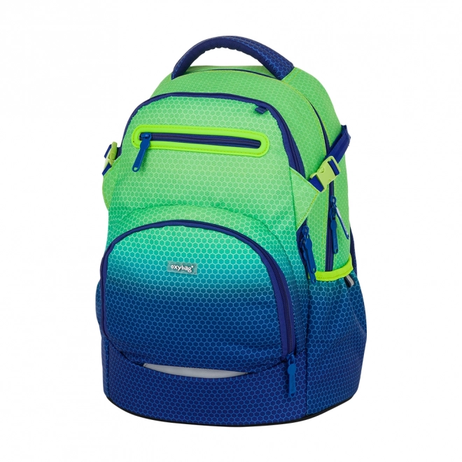 School Backpack OXY Ombre Blue-Green