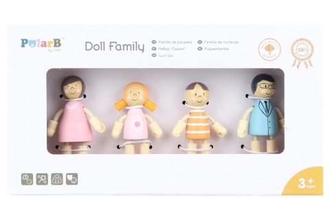 Wooden Family Doll Set