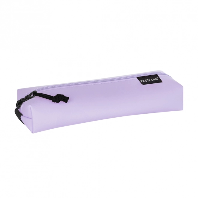 Wide PU Pencil Case with Elastic Pastelini Purple