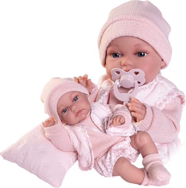 poupée bébé réaliste avec fonction de mouvement et corps en tissu doux 34 cm