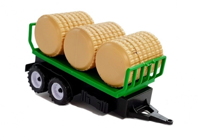 Tractor with Trailer and Hay Bales