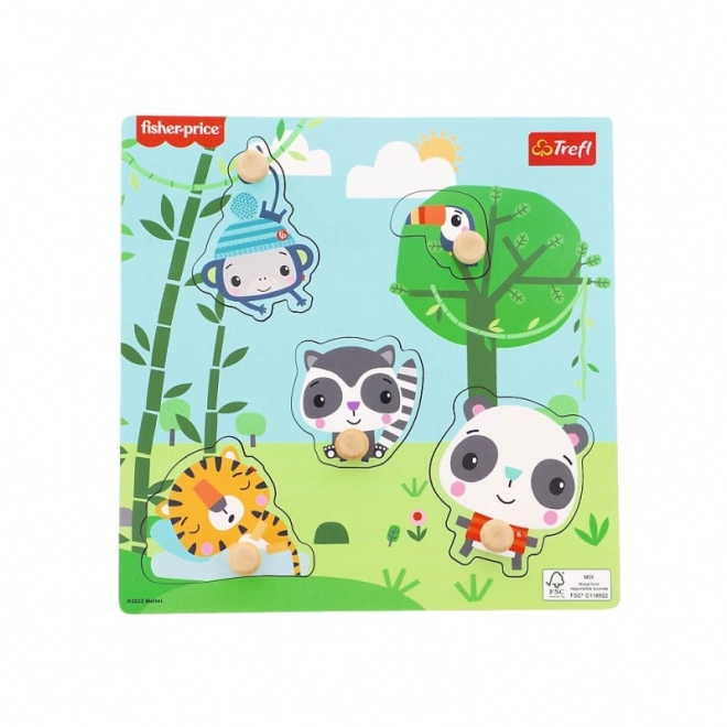 Wooden Jungle Animal Insert Puzzle by Fisher Price