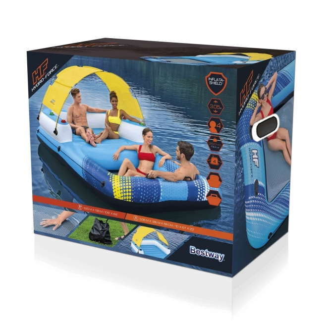 Inflatable Floating Island 4-Person with Sunshade