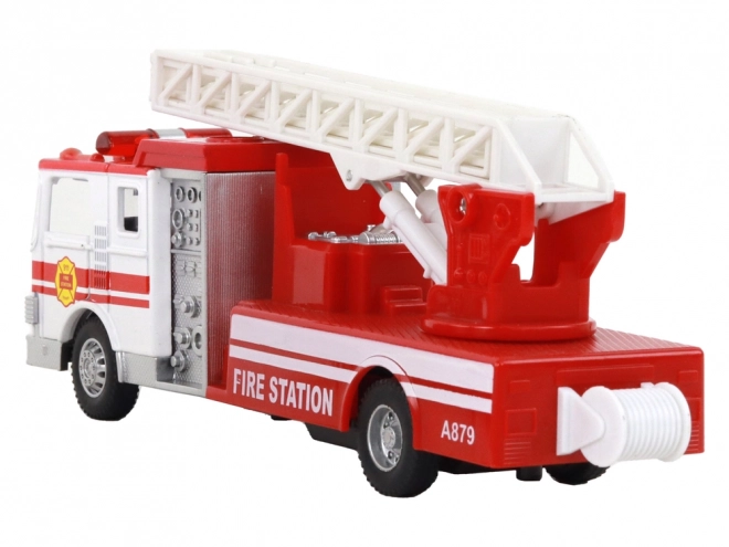 Friction-Powered Fire Truck with Sound and Extendable Ladder