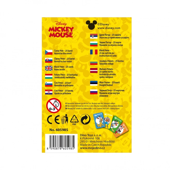 Mickey and Friends Quartet Card Game