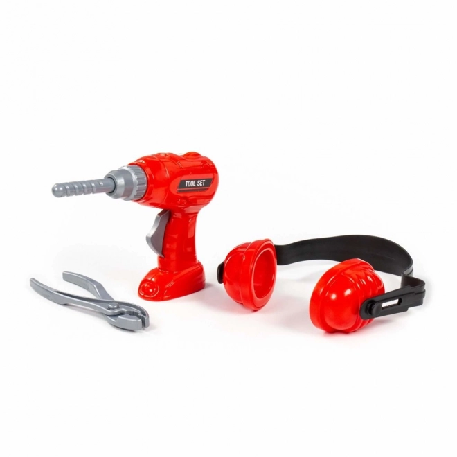 Tool Set for Kids: Drill, Ear Protectors, Pliers