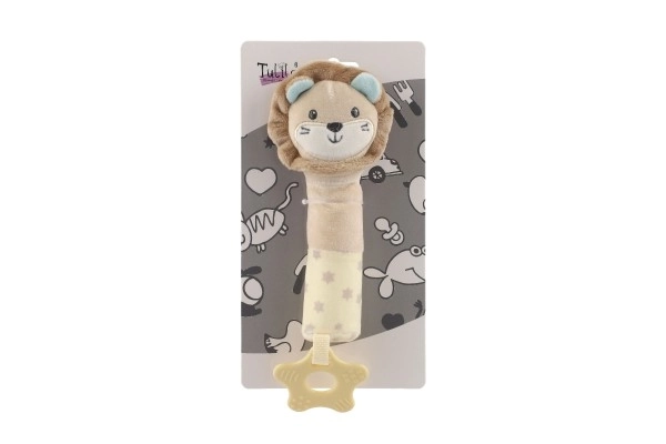 Lion Squeaker and Teether Plush Toy