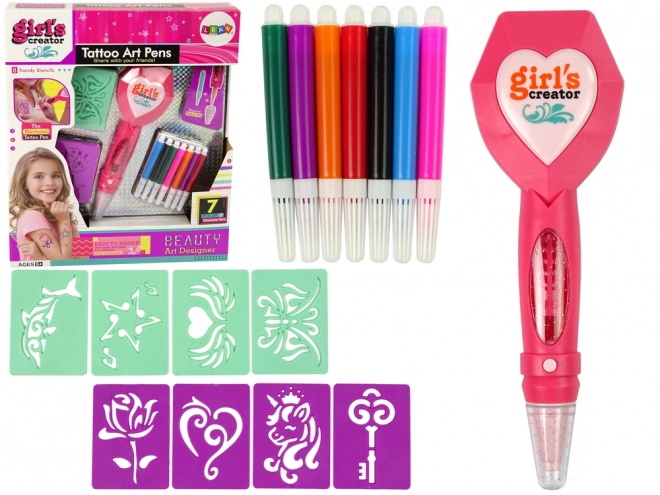 Electronic Tattoo Pen Set with Stencils