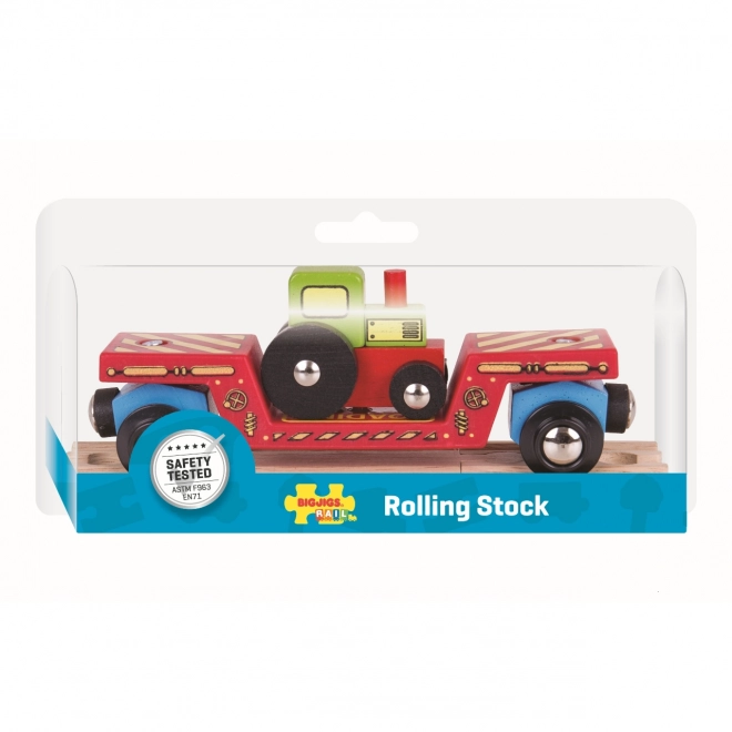 Bigjigs Rail Tractor Wagon with Tracks