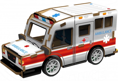 3D Wooden Puzzle Ambulance