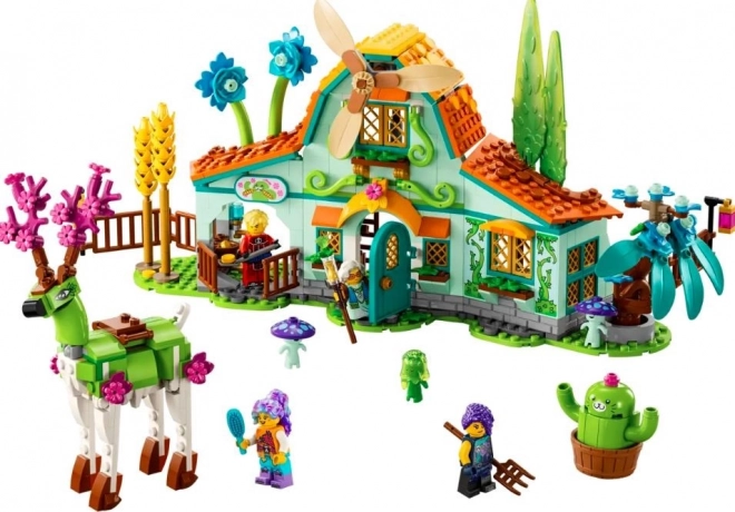 Detailed stable with working windmill
