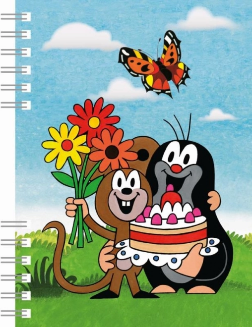Spiral Notebook A6 with Mole Design