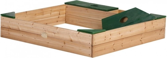 Sandbox in legno AXI con spazio di stivaggio e telone