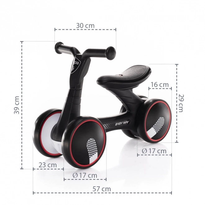 Balance Bike Easy-Way Race Grey