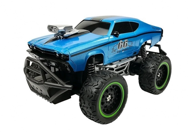 Remote Control Off-Road Car with High Wheels Blue