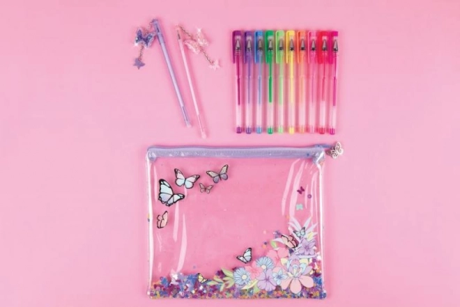 Glitter Gel Pens Set - Butterfly