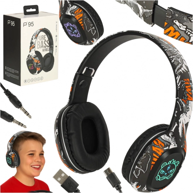 Draadloze gaming koptelefoon Bluetooth zwart