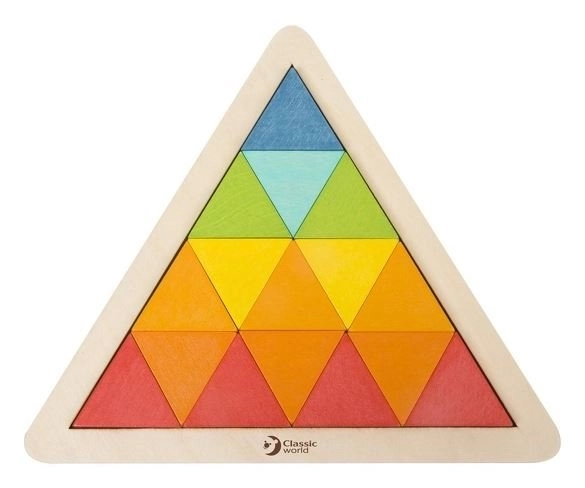 Classic World Wooden Mosaic Triangle Set