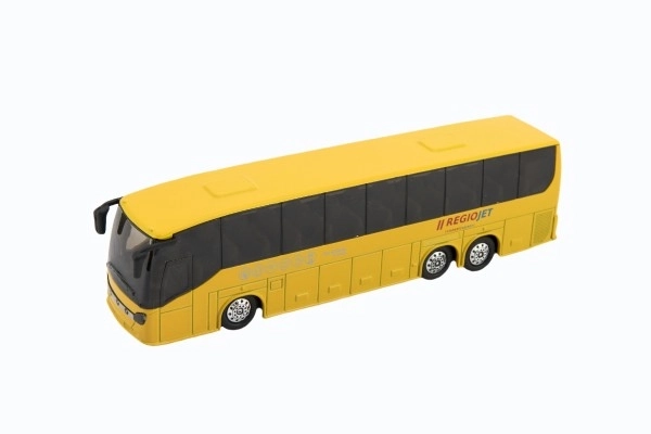 RegioJet Yellow Metal Toy Bus