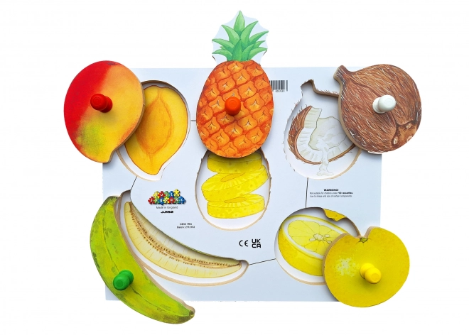 Just Jigsaws Wooden Puzzle - Peel and Slice Fruits