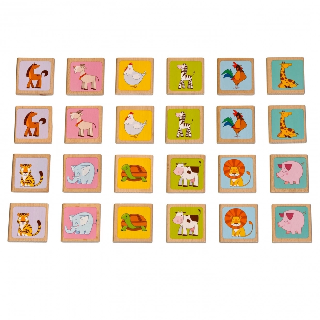 Wooden Animal Memory Game for Kids