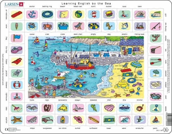 Larsen Educational English Puzzle At The Beach