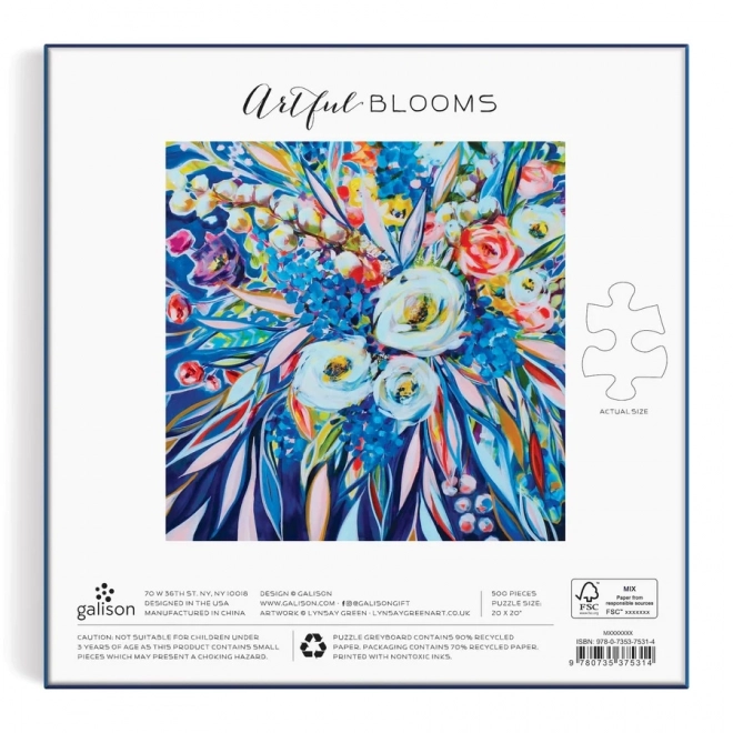 Galison Artistic Flowers Jigsaw Puzzle