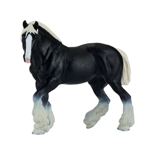 Majestic Black Clydesdale Horse Toy