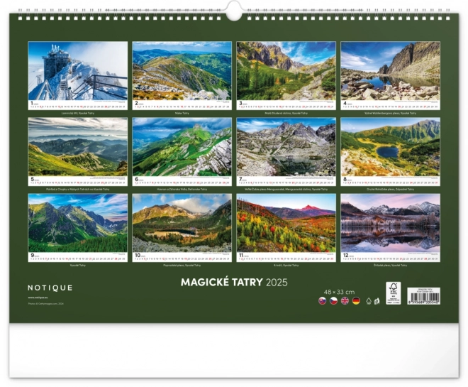 Notique Wall Calendar Magical Tatras 2025