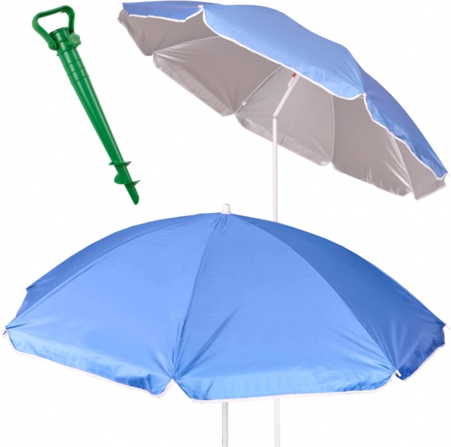Parasol pliable réglable avec protection UV 150 cm bleu