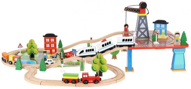 Wooden Battery Operated Train Set