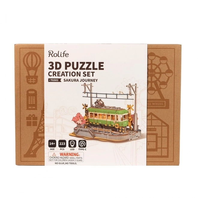 3D Wooden Puzzle Sakura Station