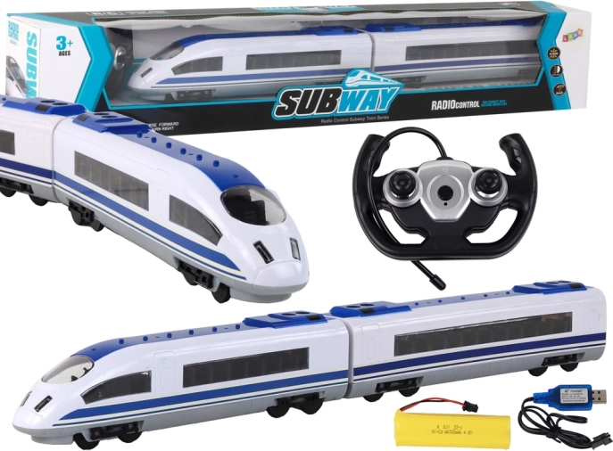 Vlak na daljinsko upravljanje 65 cm Svjetla R/C Bijela