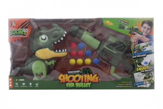 Ball Shooting Gun and Dino Set with Battery-Operated Features