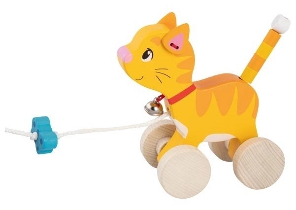 Wooden Pull Along Cat Toy by Goki