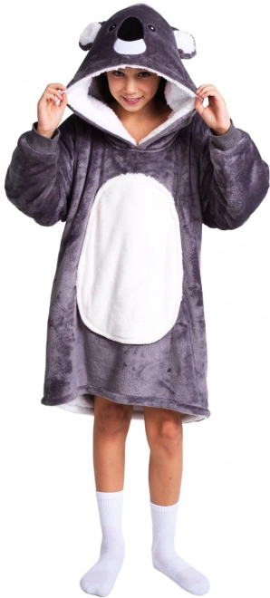 Cozy Noxxiez Koala Hooded Blanket Sweatshirt for Kids 7-12 Years