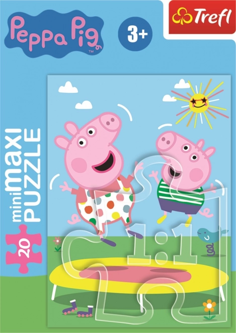 Peppa Pig Jumping on Trampoline Puzzle - 20 Pieces