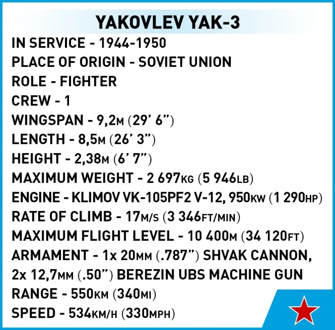 Cobi Yakovlev Yak-3 Construction Blocks