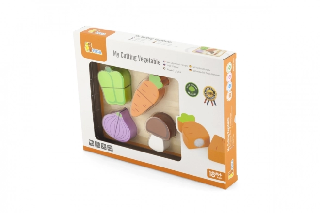 Wooden Cutting Play Set - Vegetables