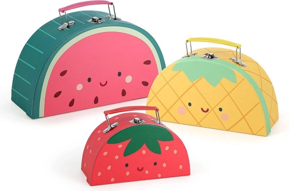 Vilac Set of 3 Suitcases with Fruit Motifs