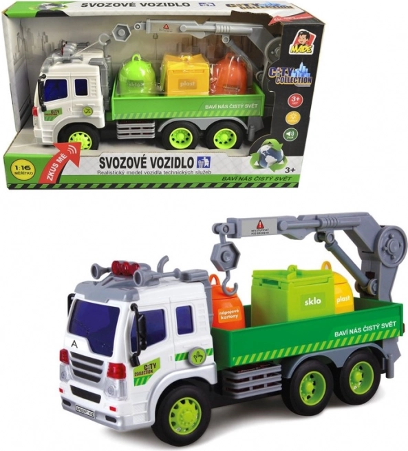 Vuilniswagen City Collection met containers voor gescheiden afval