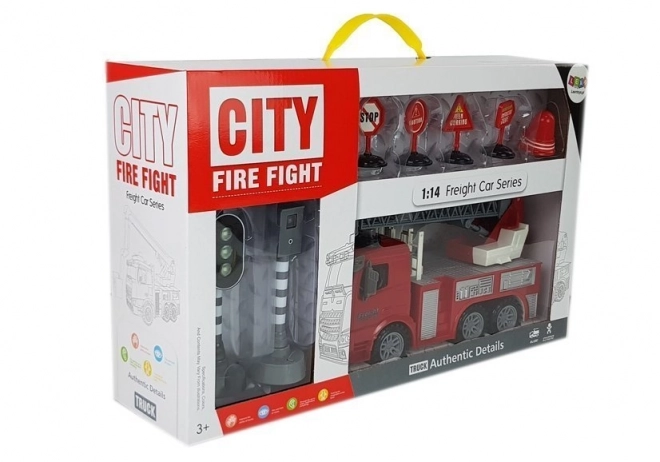 Firefighter Traffic Sign Set with Light and Sound Effects