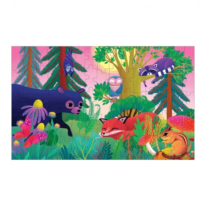 Mudpuppy Lenticular Forest Day to Night Puzzle