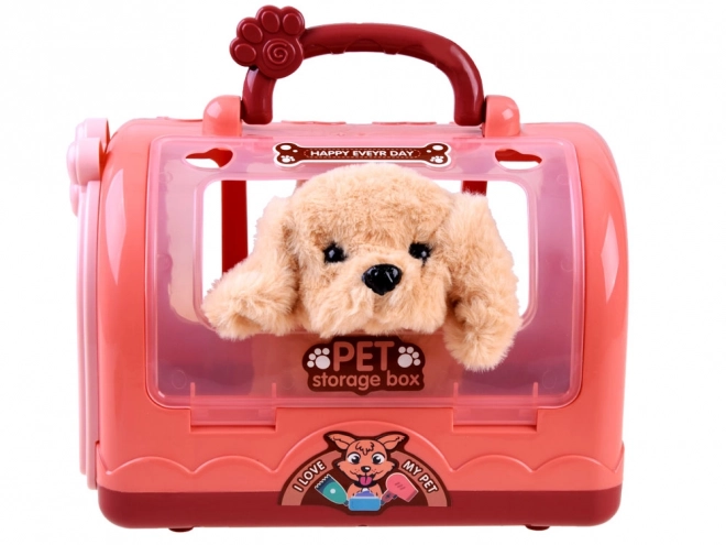 Interactive Plush Puppy with Spa Set